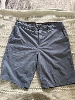 Goodfellow & Co Slate Blue Flat-Front Swim Shorts